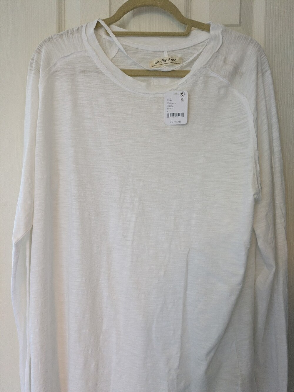 We The Free White Lightweight Long-Sleeve Topper